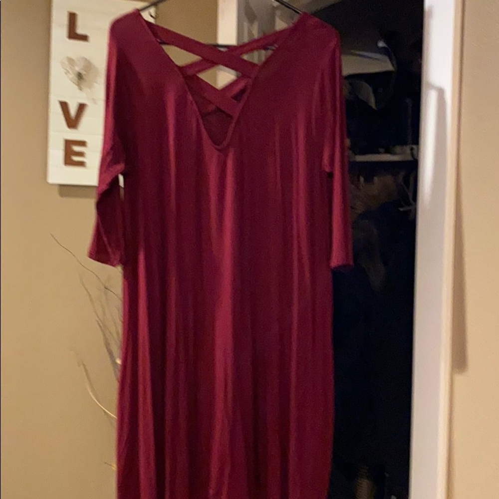 Cute cross cross front dress
